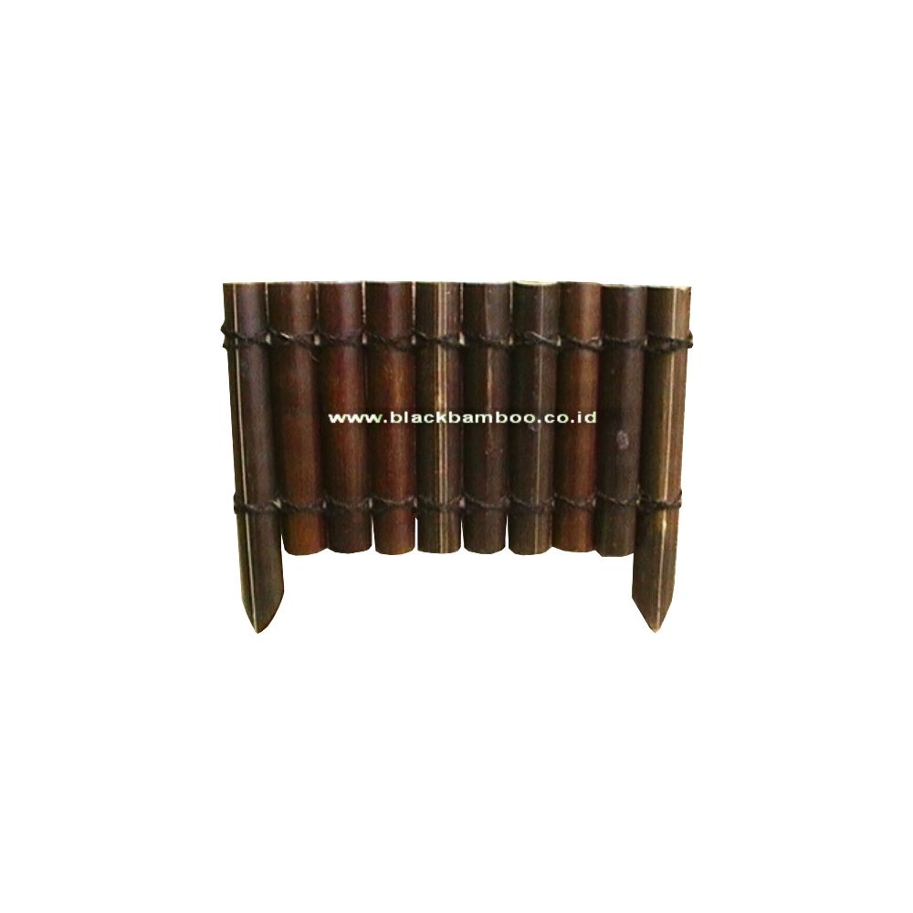 Black half bamboo border - Image 1