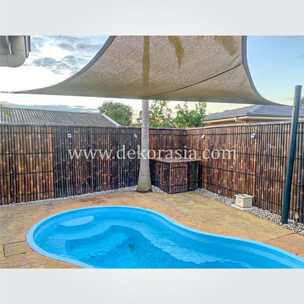Black Bamboo Half Raft Panel - Bamboo Panels, Bamboo Screen, Bamboo Screens - Image 3
