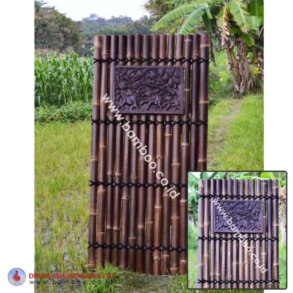 Black Bamboo Half Raft Panel - Bamboo Panels, Bamboo Screen, Bamboo Screens - Image 1